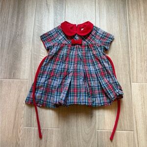 12 month Florence Eiseman Red and Plaid Dress
